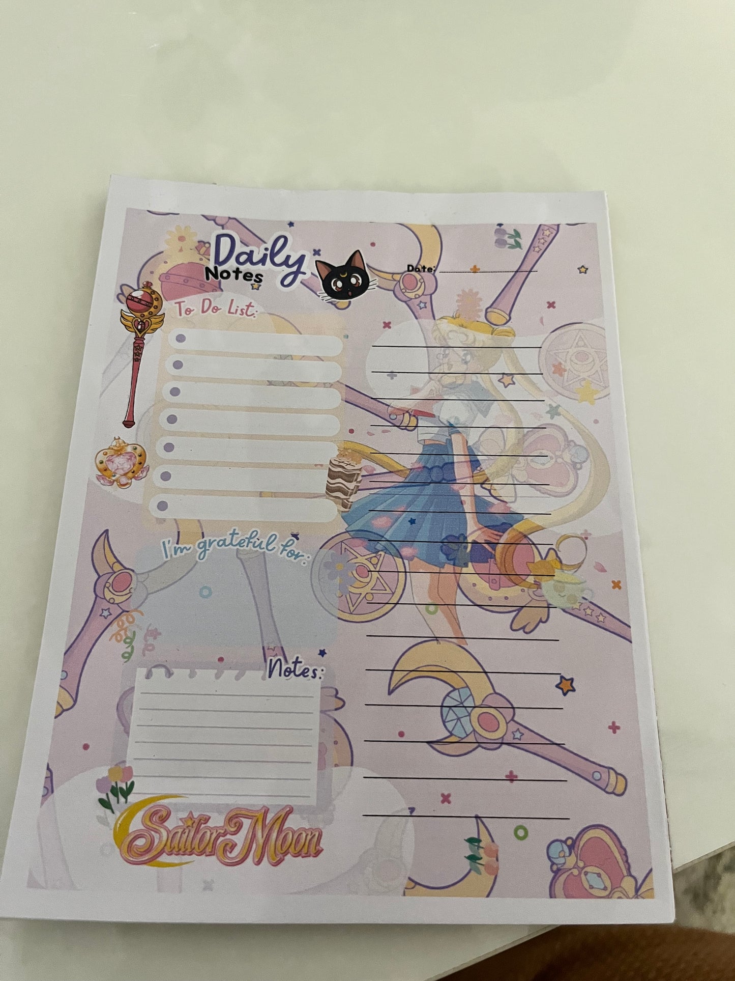 Sailor moon notepad