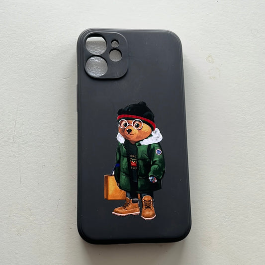 Winter bear silicone iPhone case