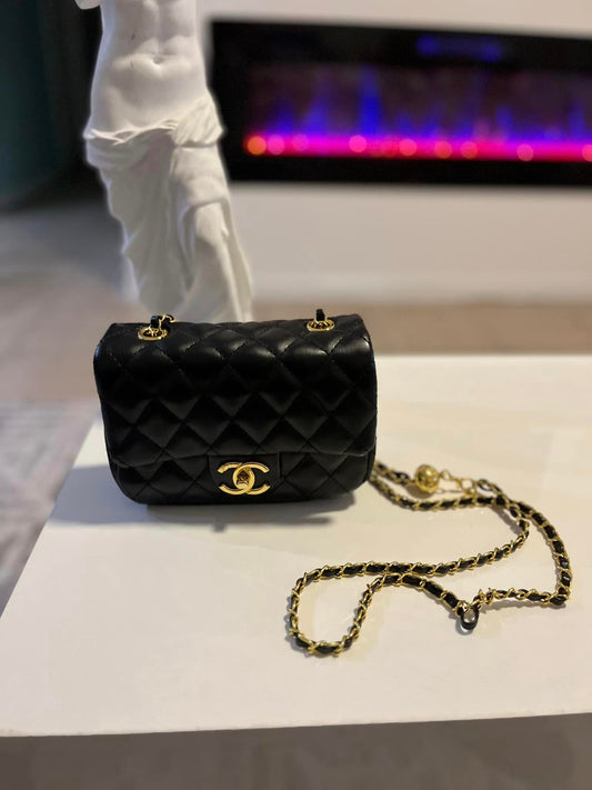 Black Dup Ch chain handbag